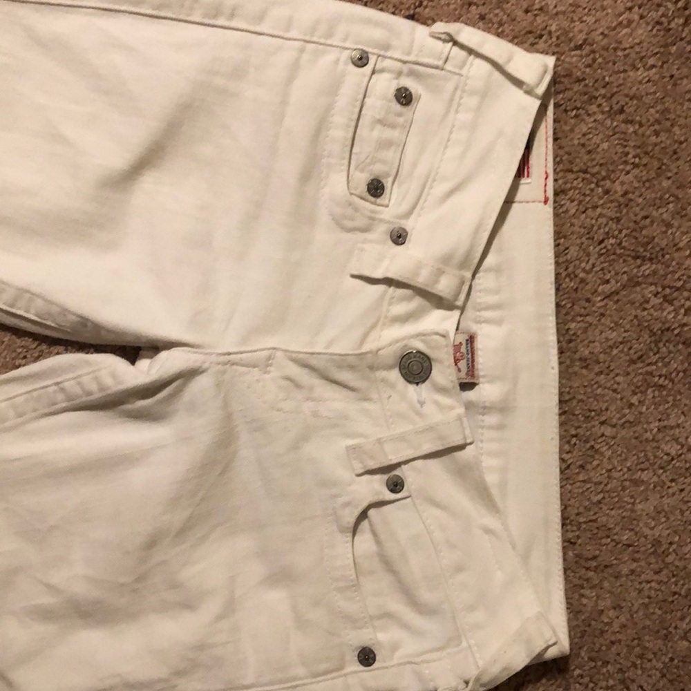 True Religion Lizzy Crop Jean White 27 - Picture 2 of 5